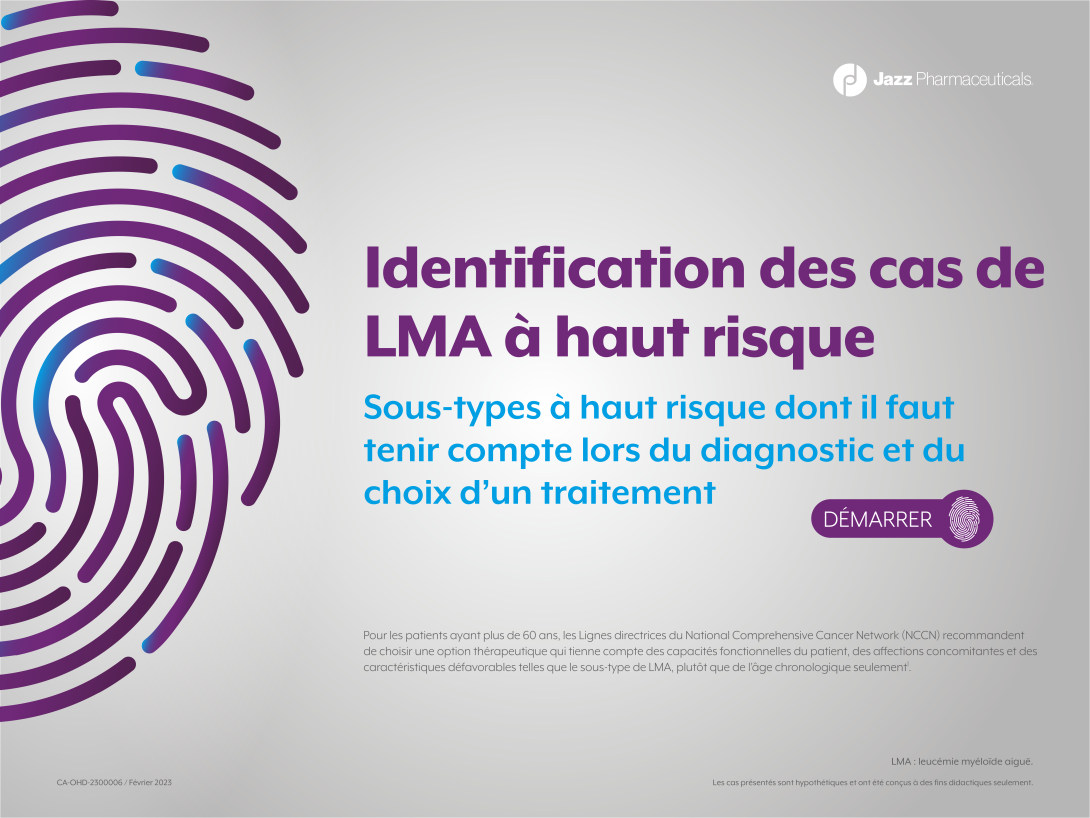 vignette du profil d’un patient atteint de LMA